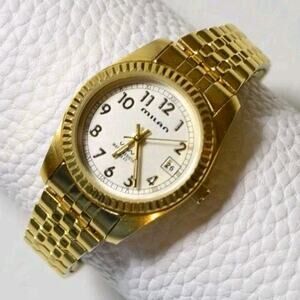 Milan Gold Tone Bracelet Watch Ladies Quartz Classic